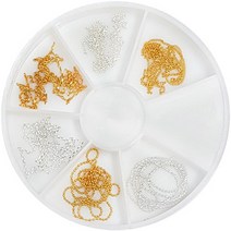 네일 체인 세트 KN-P1045, 골드, 실버, 1세트