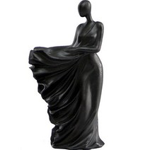 추상 왁스 캔들 홀더, 블랙