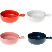 티온스 T40 손잡이그릇 면기 앞접시 오븐용 파스타그릇 4종, 오렌지, 화이트, 핑크, 네이비, 1세트