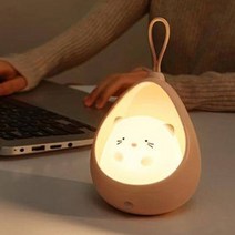 쇼핑을잇다 딩구 스마트 센서 무드 취침 무선 충전식 수유등 딩구냥이, 핑크