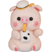 아트세상 DIY 양모펠트 꿀꿀이 만들기 세트, 1세트, 우유 꿀꿀이