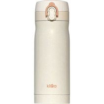 클리나 원터치 보온보냉 텀블러, 아이보리, 350ml, 1개