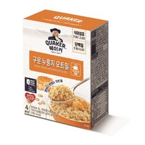 퀘이커 즉석 구운 누룽지 오트밀 4p, 200g, 1개