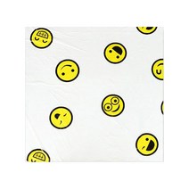 어바웃키친 일회용 방수 비닐 식탁보 스마일 100 x 100 cm, 1개, 50개입