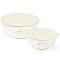 글라스락 내열 강화유리 이지캡 믹싱볼 2종 세트, 믹싱볼 2L + 4L