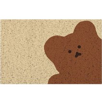 양드레 미끄럼방지 현관 코일매트 60 x 90 cm, 곰, 1개