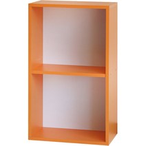 양지가구 공간박스 2단 책장, 오렌지