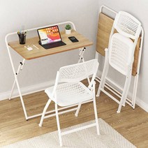 클래스 폴딩 테이블 1단, 화이트(다리), 티크(상판)