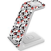 만렙 3in1 애플워치 아이폰 무선충전기 거치대 디즈니 에디션, 미키마우스 콜라쥬, 1개