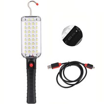 보헤미안 34구 LED 충전 작업등, 블랙, 1개