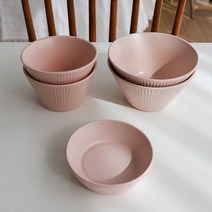 블룸엣홈 스트리샤 식기 2인 공기 2p + 대접 2p + 찬기 소 선물세트, 미스티로즈