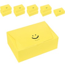 스마일 귀여운 쿠키 상자 소, 옐로우, 10개