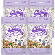 굿데이 포켓 크리스피 고양이간식 비스킷, 혼합맛(연어/개다래나무), 80g, 4개