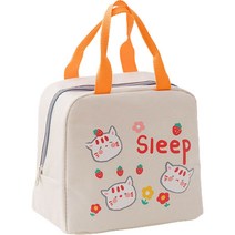 신디 보온 보냉 런치백 베이지, 1개