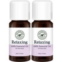 더허브샵 에센셜 오일 릴렉싱 10ml 2p, 라벤더 + 일랑일랑