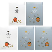 핑크풋 2000 당근 3포켓 파일, 랜덤발송, 5개