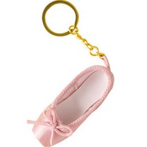 미니 발레슈즈 토슈즈 키링, 7.7cm, 핑크