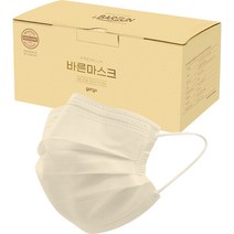 고르고 바른 마스크 성인용 중형, 50개입, 1개, 연베이지