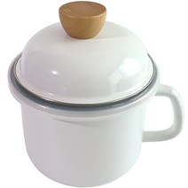 하코야 법랑 원형 핸디 포트, 1개, 16cm