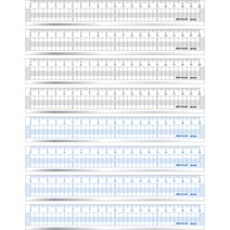 미소로 1500 컷팅 방안자 20cm 2종 x 4p 세트 2166, 검정, 파랑, 1세트