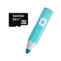 세이펜 레인보우펜 CR3-4BS 32GB + 메모리카드 32GB 추가, 스카이블루