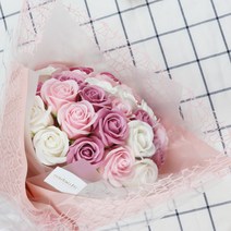 블뤼엔 30송이 장미 비누꽃다발, 핑크