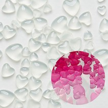 메이브라운 카멜레온 광변 하트 네일스톤, 1세트, 핑크로즈