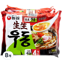 생생우동면 봉지 4p, 253g, 8개
