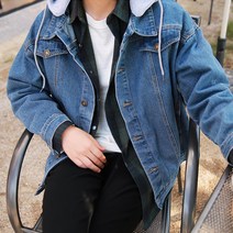 머시따 남성용 커런트 트렌디 오버핏 데님자켓