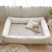 안나 순면 범퍼 쿠션, 핑크