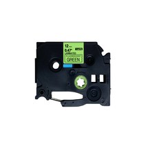 오피스토어 브라더 호환 라벨 테이프 TZ-D31 12mm, 형광녹색(바탕), 검정(글자), 5m