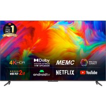 TCL 안드로이드11 4K UHD TV, 191cm(75인치), 75P735, 벽걸이형, 방문설치