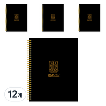 OXFORD 블랙PP B5 좌철 80매 노트, 혼합 색상, 12개