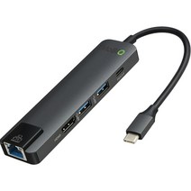모비큐 애플맥북C타입 5 in 1 HDMI USB3.0 허브 EM-ACH51P, 혼합색상