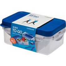 락앤락 투고 3칸 나눔 런치박스 1L HPL817L, 1개, BLU