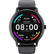 HAVIT 통화 가능 스마트워치 M9032 + 스트랩 2종 세트, GPS, 4.5cm, 그레이, 블랙(스트랩)