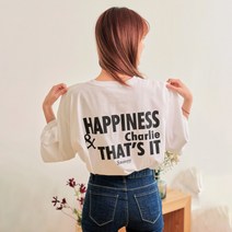 반에이크 오 여성용 해피니스 반팔 티셔츠