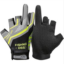 모든루어 3컷 논슬립 낚시 장갑 양쪽세트, 그레이