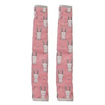 잠자는소잉율 핸드메이드 주니어 카시트 벨트커버, 핑크래빗, 1세트