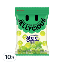 젤리셔스 청포도 젤리, 72g, 10개