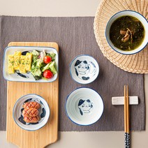 진성물산 1인 식기 세트, 블루밍캣츠, 6종