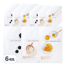 은율 데일리케어 시트 마스크팩 보습관리 검은콩 22ml x 10p + 라이스 22ml x 10p + 허니 22ml x 10p, 6세트, 6세트