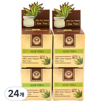 카오코 100% PURE 알로에베라 수딩젤 원액, 25ml, 24개