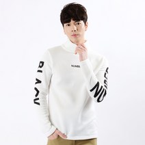 타운클로 남성용 기모 넘버블랙 목폴라 니트