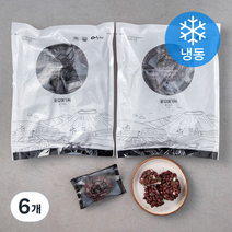 제주떡집 팥 오메기떡 (냉동), 400g, 6개