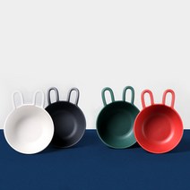 나인웨어 애니멀 시리얼볼 래빗, 아이보리, 그레이, 레드, 그린, 1세트