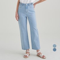 Afinar 와이드핏 하이웨이스트 비조 데님팬츠