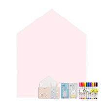 맘스보드 제제 미뇽 하우스 자석학습보드 + 베이직 3종세트 리틀래빗 + 기프트 세트 랜덤 발송, Powder Pink
