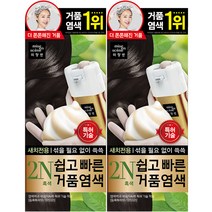 미쟝센 쉽고 빠른 새치용 거품 염색약, 2N 흑색, 2개입