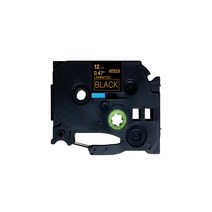 브라더 호환 라벨테이프 12mm TZ-334, 검정바탕 + 금색글자